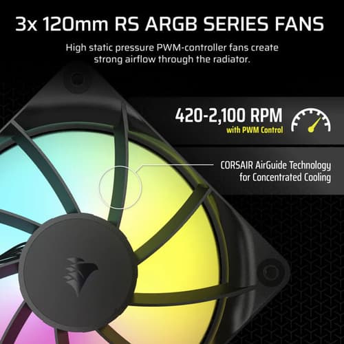 Corsair Nautilus 360 RS ARGB CPU Liquid Cooler (Black)